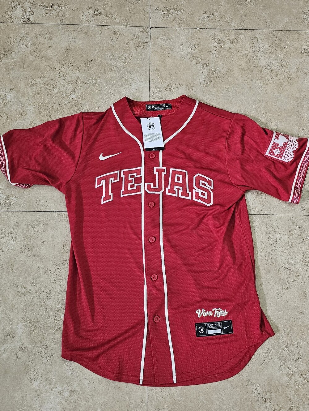 Nike MLB Texas Rangers City Connect Stadium Jersey Red Size S Marcus Semien NWT